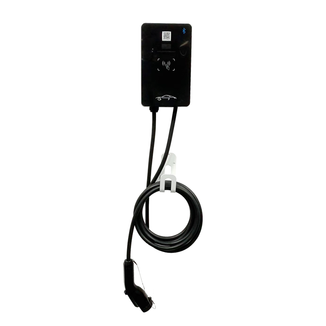 国标7KW家用版单相交流桩 即插即用/刷卡启动 蓝牙功能 LED指示灯 急停按钮 挂壁式不含立柱
